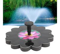 Zerodis Bomba de Fuente Solar, Disco de Decoración de Jardín con Motor sin Escobillas ABS 6V 1,4W con 8 Boquillas, Arranque en 3 Segundos, Rociador de 30 a 50 Cm para Baño de Pájaros, Estanque de
