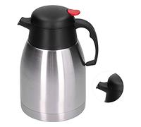 Zerodis Botella de Vacío de 1,5 L, Botella de Agua con Aislamiento Térmico de Acero Inoxidable para café y té, con Interruptor Tipo Pulsador, Ergonómico, Resistente a la Corrosión,