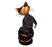 Zerodis Botellero en Forma de Gato, Estante de Escultura de Metal para Decoración del Hogar, con Pintura Ecológica, para Regalo de Cocina, Bar, Restaurante