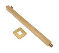 Zerodis Brazo de Ducha de Acero Inoxidable, Acabado en Oro Cepillado Montado en la Pared, Diseño Integrado 304, sin Fugas, Extra Grueso para Cabezal de Ducha Tipo Lluvia