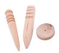 Zerodis Bruñidor de Bordes de Cuero de Madera, Juego de Herramientas de Pulido Duradero, Bordes de Cuero Lisos, Perfecto para Manualidades y Reparación (plástico)