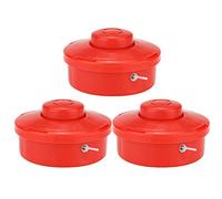 Zerodis Cabezas de Repuesto Universales para Cortacésped, 3 Unidades, Plástico Rojo, 10.5cm Diámetro, Compatible con Segadora y Herramientas de Jardín