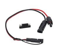 Zerodis Cable Solar SAE de Alta Resistencia, Cable de Cobre Máximo de 12 AWG 30 A con Tapa Impermeable, Adaptador de Conector de Panel de 17,3 Pulgadas para Batería de Coche de Motocicleta RV