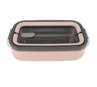 Zerodis Caja de Acero Inoxidable Aislada para Almacenamiento de Cocina, Gran Capacidad, 700Ml, para Uso en Oficina y Exteriores, Contenedor de Comida para el Almuerzo (PINK)