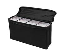 Zerodis Caja de Almacenamiento de Tarjetas Graduadas con 3 Divisores, Delgada para Tarjetas Comerciales Deportivas, Estuche de Viaje de Poliéster para Coleccionistas Casuales y Serios