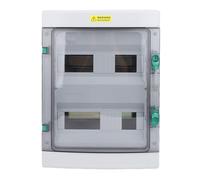 Zerodis Caja de Disyuntores, Caja de Distribución de Energía a Prueba de Agua IP66 24 Circuitos con Cubierta Transparente Barras Colectoras de Riel DIN para Uso Residencial Comercial en Interiores y