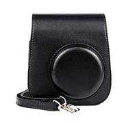 Zerodis Caja de la Cámara, Cubierta de Cuero PU PU Bolso de Hombro único con Hebilla de Metal Correa Ajustable de Fotografía de Fotografía Organizador de Agua a Prueba de Agua para (Black)