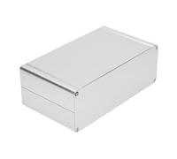 Zerodis Caja Eléctrica de Aluminio, Plata Mate, Caja Impermeable para Cableado PCB, 62x178x100 Mm para Proyectos de Bricolaje y Uso Industrial