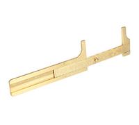 Zerodis Calibrador de Latón, Calibrador Vernier de Latón, Doble Escala, Precisión de 0,1 Mm, 0-80 Mm, 0-100, Calibre de Bolsillo Deslizante con Escalas Transparentes para Mecánicos, Joyeros, (80mm)