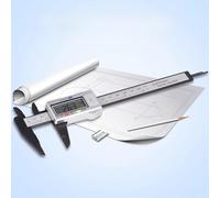 Zerodis Calibrador Vernier LCD Digital, Herramienta de Medición Electrónica de Acero Inoxidable de 150 Mm para Mediciones de Precisión, Bricolaje y Artesanos (SILVER)