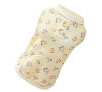 Zerodis Camisas de Perros Florales, Ropa de Mascota Flores Poliéster Suave para Perros Pequeños, Lindos Colores Brillantes, Cómodos para Usar, Chaleco sin Mangas Viajes Al Aire Libre en Interiores (M)