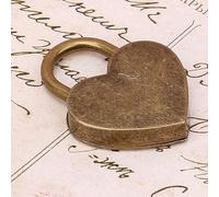 Zerodis Candado Vintage de Metal con Cerradura de Corazón con Llaves, 30x39mm, 2 Juegos, Suministros para Manualidades Domésticas (Bronce)