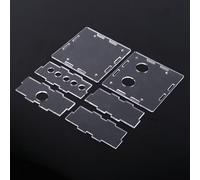 Zerodis Carcasa de Caja Acrílica, Kit de Preamplificador de Tubo de Vacío para Amplificador de Tubo de Válvula 6J1, Kit de Piezas Protectores con Separadores y Tornillos