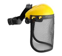 Zerodis Casco de seguridad de cara completa con visera de malla para | Visera ajustable, banda para el sudor, malla de metal duradera, carcasa de polietileno, 39 x 20 cm, para desbrozadora, tala