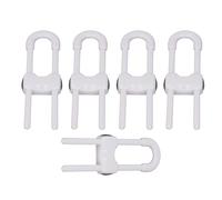 Zerodis CLACULAS DE GUNDETA EN CONSEJOS 5 PPCS, Material DE ABS, Evita que los Bebés Accedan a Gabinetes DE Cocina, Cajones, Usan EN la Cocina, el Baño o la Despensa, sin Necesidad DE Perforar (WHITE)