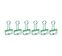 Zerodis Clips de Carpeta Huecos de Metal, Clips de Papel de Sujeción Fuertes, Material de Hierro Duradero para Documentos, Billetes y Ropa, 50 Uds. (GREEN)