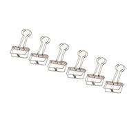 Zerodis Clips de Carpeta Huecos de Metal, Clips de Papel de Sujeción Fuertes, Material de Hierro Duradero para Documentos, Billetes y Ropa, 50 Uds. (SILVER)