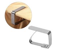 Zerodis Clips de Mantel de Acero Inoxidable Pinzas Sujeta Manteles Abrazaderas de Cubierta de Tela de Mesa Ajustable (Silver)
