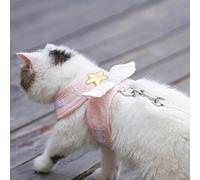 Zerodis Collares y Remolcadores para Gatos, Chaleco de Malla Suave con Cuerda de Tracción de 4,9 Pies para Paseos Diarios y Actividades Al Aire Libre, Arnés para Gatos, Correa Ajustable (XXL (4-6 kg