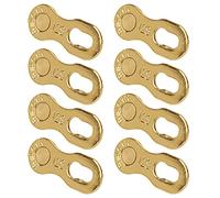 Zerodis Conector de Eslabón Faltante de Cadena de Bicicleta de Acero de 4 Pares, 12 Velocidades, Plateado, Piezas de Accesorios de Ciclismo Cadena de Rodillos (GOLD)