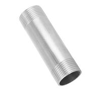 Zerodis Conector de Tubería de Acero Inoxidable con Rosca Macho NPT de 1 Pulgada, Boquilla de Acero Inoxidable 304 Duradera, 10 Cm de Longitud para Muebles y Estanterías de Bricolaje