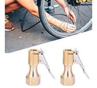 Zerodis Conectores Rápidos Boquilla de Bomba de Rosca Conector de Válvula de Mandril de Aire Totalmente de Cobre con Artesanía Exquisita para Automóviles Motocicletas Camiones 2 Piezas 1/4 de (1/4)