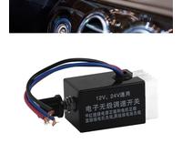 Zerodis Controlador de Velocidad, Regulador de Velocidad del Motor Universal DC 12 V 24 V, Interruptor de Alta Potencia 120 W 240 W para Automóviles y Camiones