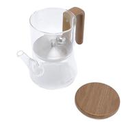 Zerodis Crystal Clear Glass Tapot Diseño Magnético Anti -ScalD Manijera Filtración Eficiente para Amantes del té 760 Ml Clear