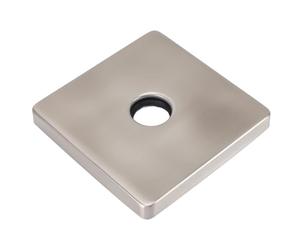 Zerodis Cubierta de Brida de Brazo de Ducha Cuadrada, Acero Inoxidable 304 Oculta Tuberías Antiestéticas, Placa de Cubierta de Plomería Cuadrada Decorativa de 4 Pulgadas para Baño (Cepillado)