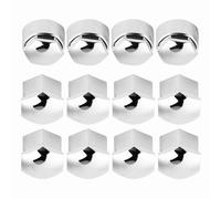 Zerodis Cubierta de Tornillo de Rueda de 17 Mm, Juego de Tapas de Tuerca Antirrobo ABS para la Mayoría de Vehículos con Fácil Instalación (Silver)