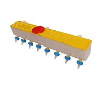 Zerodis Cubo para Cría de Jardín, Alimentador de Tetinas de Silicona con 8 Tetinas, Ideal para Corderos y Lechones, Lactancia, Alimentación de Leche de Ganado de 10L