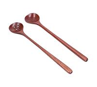 Zerodis Cuchara de Madera, Cuchara de Sopa Phoebe Hecha a Mano Suave con Largo para Cocina, Taza, Plato, Tazón, Camping, Senderismo, Picnic