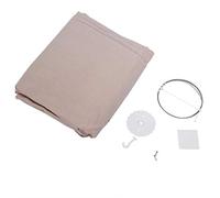 Zerodis Cúpula Redonda para Cama de Pesebre Mosquitera Colgante Decoración Infantil Hogar Caqui