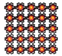 Zerodis Diodos de Emisores de Lámparas LED Brillantes, bajo Consumo de Energía, para Luces LED de Techo, Luces Decorativas, Iluminación Arquitectónica, 25 Piezas Basadas en Aluminio (660 nm)