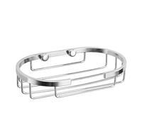 Zerodis Dispensadores de Soporte para Cartuchos Drenaje de Malla Fina Bandeja de Drenaje de Esponja de Metal Bandeja para Platos Soporte para Esponja Cesta Contenedor de Caja para Baño Ducha (Ronda