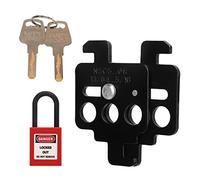 Zerodis Dispositivo de Bloqueo de Disyuntor Kit de Etiquetado de Bloqueo MCB de Acero con Candado de Nailon Grillete de 38 Mm para Seguridad Eléctrica Programas LOTO que Cumplen con OSHA