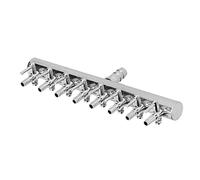 Zerodis Distribuidor de Tanque de Peces Válvula de Control de Aire de Acuario Interruptor de Ajuste de CO2 de Acero Inoxidable con Entrada de 8 Mm Salida de 6 Mm para Accesorios de Bomba de Oxígeno