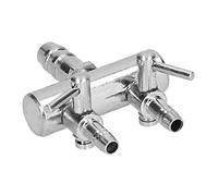 Zerodis Distribuidor de Tanque de Peces Válvula de Control de Aire de Acuario Interruptor de Ajuste de CO2 de Acero Inoxidable con Entrada de 8 Mm Salida de 6 Mm para Accesorios de Bomba de Oxígeno