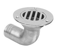 Zerodis Drenaje de Piso para Botes de Remos Accesorio Marino Pulido con Espejo para un Drenaje Eficiente del Agua de Cubierta de 90 Grados para Barcos y Yates Acero Inoxidable 316 (38MM)