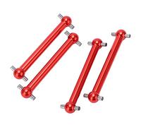 Zerodis Eje de Transmisión de Hueso de Perro RC, Piezas de Mejora de Aleación de Aluminio para Coche TT02B 1/10 RC, Juego de CNC Ligero y Duradero de 4 Piezas (Rojo)