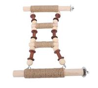 Zerodis Escalera de Madera para Pájaros, Antideslizante para Masticar, Percha Colgante, Accesorios para Jaulas de Pájaros, Acabado Brillante, Puente para Mascotas, Columpio Interactivo,