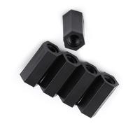 Zerodis Espaciadores de Nailon Negro, Kit de Separación Roscada con 9 Longitudes para Placas de Circuito Electrónica PCB, 100 Piezas PA66 M3 Aislado (M3*10)