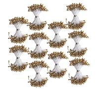 Zerodis Estambre de Perlas, Estambre de Doble Extremo de Simulación de Yeso, 900 Piezas para Ramos de Flores, Fabricación de Joyas y Manualidades (yeso 2)