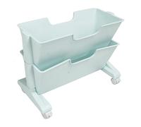 Zerodis Estantería Móvil de Sobremesa con Ruedas, 4 Ruedas Universales y Diseño Inclinable para Organizar Bibliotecas, Oficinas y dormitorios. (Blue)