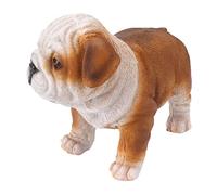 Zerodis Estatua de Cachorro de Bulldog Inglés, Decoración de Escultura de Bulldog, Resina Resistente a la Intemperie, Resistente Al Desgaste para el Hogar (Bulldog de pie)