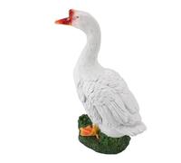 Zerodis Estatua de Ganso, Figura de Animal de Granja, Escultura de Resina para Jardín, Decoración de Césped para Patio Trasero Al Aire Libre, Figura Estilo 1 (Estilo 2)