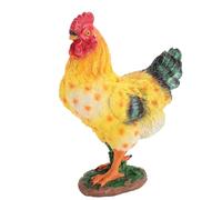 Zerodis Estatuilla de Pollo de Resina, Adorno de Jardín, Estatua de Animales de Granja para Decoración de Césped de Patio Trasero Al Aire Libre (gallina)