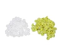 Zerodis Etiqueta de Oreja para Ganado, Etiqueta de Número de Plástico PP Amarillo, 001-100, Equipo de Marcado de Identificación Reutilizable