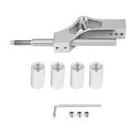 Zerodis Extensión de Palanca de de Ajustable, Perilla de de Marchas de Acero Inoxidable de Aleación de Aluminio, Extensión de Palanca de Cambios Automotriz con Adaptadores para (SILVER)