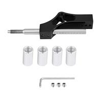 Zerodis Extensión de Palanca de de Ajustable, Perilla de de Marchas de Acero Inoxidable de Aleación de Aluminio, Extensión de Palanca de Cambios Automotriz con Adaptadores para (BLACK)